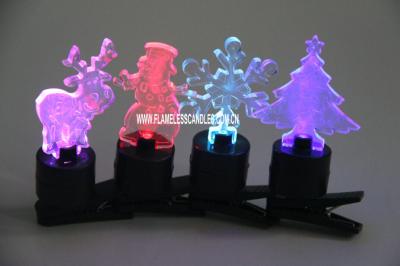 China Color Changing Battery Operated LED Christmas Candle Lights , Decorative Clip Candles for sale