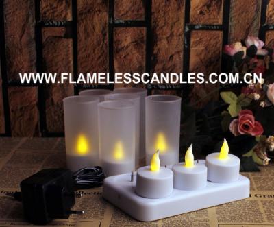 China Rechargeable Tealight / Votive, Rechargeable LED tealights, Set Of 6 for sale