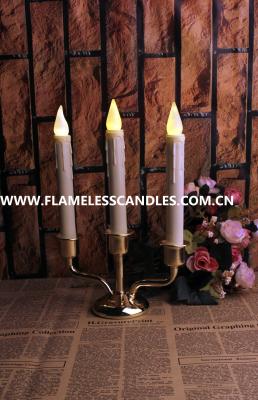 China Decorative Dripping Effect LED Window Candles , Flameless Taper Plastic Candles for sale