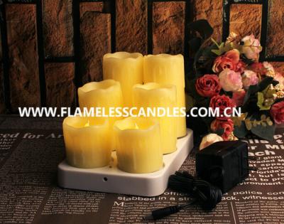 China Velas sin llama recargables inalámbricas de goteo de la cera LED en venta