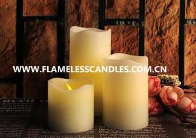 China Velas votivas que oscilan sin llama ambarinas de Unscented LED de la cera de marfil para la decoración interior en venta