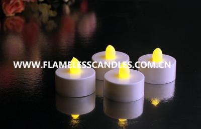 China Indoor Outdoor Decorative Flameless LED Tealight Candle with Flickering Candle Flame for sale