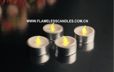 China Small Battery Operated LED Tealight Candles Wholesale with Aluminum Holder 3.8 X 3.2cm for sale