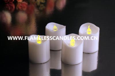 China Wind-proof Battery Operated LED Plastic Votives , Flameless LED Tealight Candles for sale