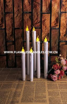 China Resin Drip Battery Operated Flameless LED Taper Candles for  Wedding / Christmas for sale