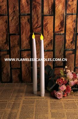 China Plastic Flameless LED Taper Candles / Electronic LED Battery Candles for Interior Decoration for sale