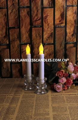 China Wax Dipped Mini Flameless LED Taper Candles for Party Lights , Eectric Battery Taper Candles for sale