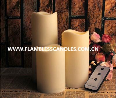 China Velas al aire libre con pilas de la resina fijadas, con el borde ondulado en venta