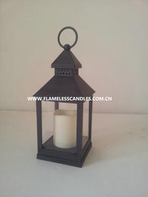 China Flameless Outdoor Candle Lanterns / Hanging Garden Candle Lanterns With 6 Hours Timer for sale