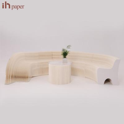 China Ihpaper Softseating Corner Folding Paper Futon Sofa Sofa China Supply Brand Hot Sale Packing for sale