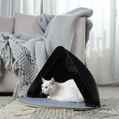 China Sustainable Unique Cat Tent Cat House Ecofriendly Kraft Paper Material For Small Pets for sale