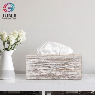 China Wooden Rustic Wooden Unfinished Tissue Box Tissue Holders Box Tissue Box for sale