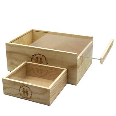 China Europe JUNJI Custom Wooden Gift Box With Lid Wooden Acrylic Memory Box Wholesale Acrylic Sliding Keepsake Box for sale