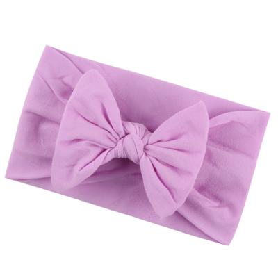 China Soft Custom Logo Baby Girl Hair Accessories Various Colors Bows Handmade Fashion Baby Bow Headbands For Kids for sale