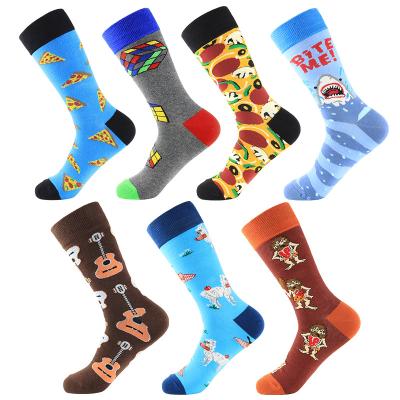 China 2022 hot sale good quality men's fashion breathable thongs new cotton crew tube male happy personality socks for sale