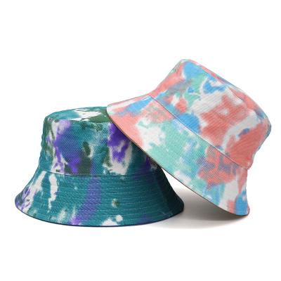 China Western Unisex Colorful Bucket Hat Sun Protection Style Double Sided Tie Dye Logo Hot Selling Custom Bucket Hat for sale