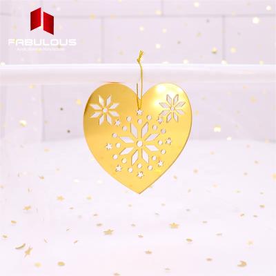 China Double Sided Mirror Party Wedding Favors Candles Gift Acrylic Snowman Christmas Ornaments Door Decoration for sale