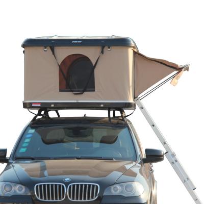 China Camouflage game car top tent/car semi-automatic intelligent portable top hard roof shell tent roof tent field for sale