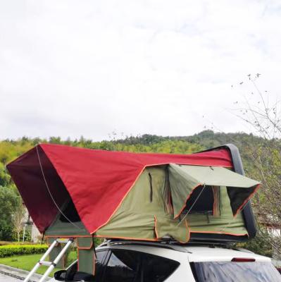 China 2020 Camouflage Set Hard Shell 2 3/Field 4 Person Camper Tent Trailer Car Roof Top Tent Folding With Stand for sale