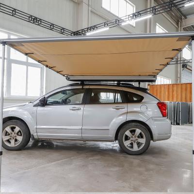 China Sun proof car roof side pop up tent 270 degree foxwing straight car side tent 6' x10 with side covers for sale