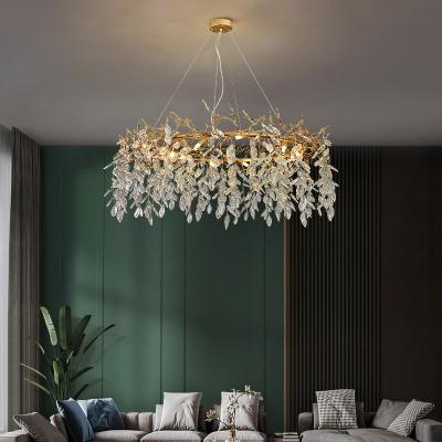 China Nordic modern villa simple post-modern luxury creative warm branch living room dining room bedroom crystal chandelier for sale