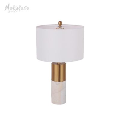 China Nordic Creative Modern Marble Study Light Luxury Hotel Living Room Dining Room Bedroom Bedside Table Lamp for sale