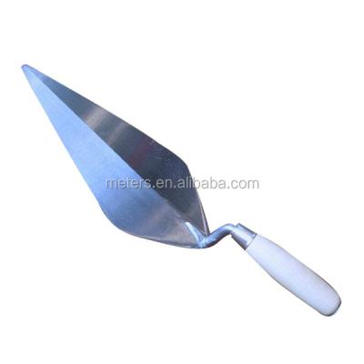 China Carbon Steel Trowel Handle Stainless Steel Cheap Leather Brick Curved Grouting Laying On Plastering Garden Tools Builders Trowel for sale