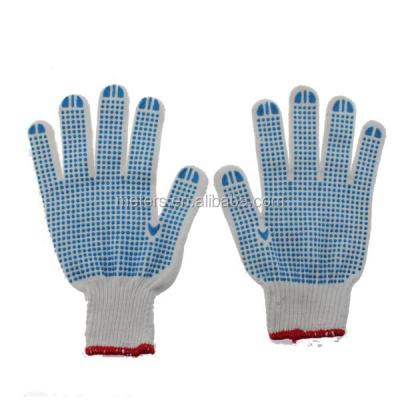 China 10 Gauge Bleached And PVC Dotted White Cotton Working Gloves MTD3020 Cotton Working Gloves for sale