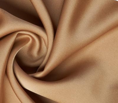 China Brown 150cm Polyester Modal Satin Fabric Imitation Acetate Silk Good Drape Glossiness for sale