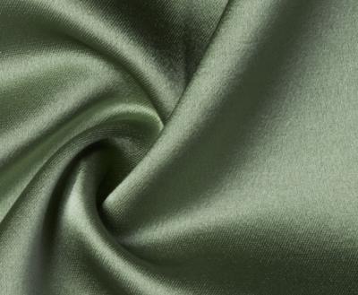 China 300GSM Polyester Soft Satin Fabric Medium Weight Green Satin Fabric For Clothing for sale