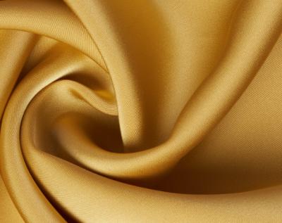 China Black White Yellow Soft Satin Fabric Polyester Double Sided Satin Twill Fabric for sale