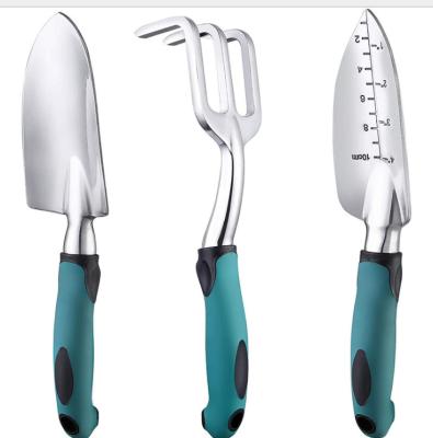 China Eco-Friendly Garden Tool Kit , Cast-Aluminum 3 Piece Heavy Duty Gardening Kit Includes Hand Trowel for sale