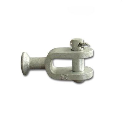 China Hot Sales YP Overhead Line Accessories Factory Price Galvanized Steel Power Fittings Y Type Ball Ends Forging Clevis for sale