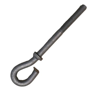 China Carbon Steel Hot Dip Galvanized Pipeline Fitting Dead End Hardware Pole Braid Hook Pole Hook for sale