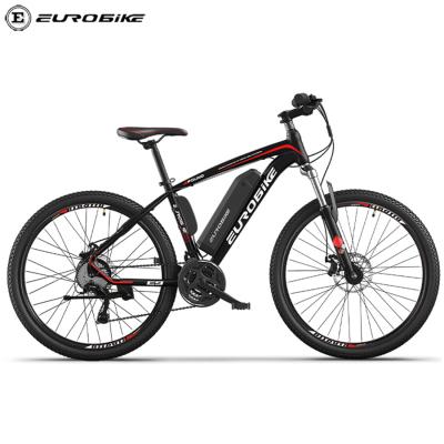 China Cheap price e bike Ebike from factory directly EUROBIKE E699 steel frame electric mountain bike LED twisted stock ready wholesale for sale