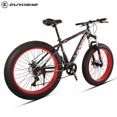 China EUROBIKE Good Quality Mountain Fat Tire MTB Snow Bike 26 Inch Steel Frame Bike 4.0 Painted 7 21 Speed for sale