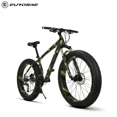 China Aluminum Alloy Eurobike Mountain Bike 7 21speed Fat 26 Inch Fat Tire MTB Mountain Bike Stock Available Bike Parts Ready To Ship for sale