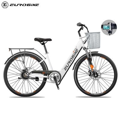 China Aluminum Alloy Eurobike R1 26 27 Inch City Electric Urban Commuter Bicycle EBIKE For Adults 350W Motor Mountainebike 36V 13ah for sale