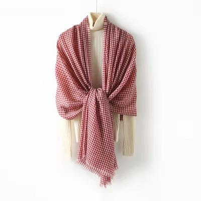 China W040-Hot Sale Women's Red Scarf Winter Woolen Scarf Long Multicolor Warm Red Wool Shawl Wholesale Women's Red Scarf for sale