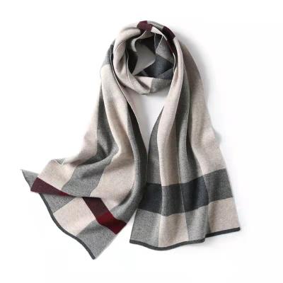 China W046-Wholesale wool in many colors fashion beige custom wool scarves for unisex for sale