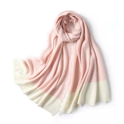 China W054-Multicolor Women Woolen Winter Warm Pink Scarf Shawl Wool Scarf Long With Tassel Outdoor Activities Scarf for sale