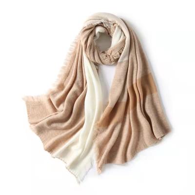 China W060-Multicolor Wool Women Winter Warm Scarf Shawl Wool Scarf Long With Tassel Outdoor Activities Scarf for sale