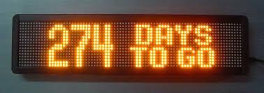 China P10 LED Display Sign, 1-4 Line 128x32 Amber for sale