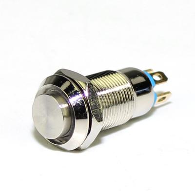 China OFF-(ON) Waterproof 4 Pin Lighted Anti-vandal 8MM Momentary Push Button Switch for sale