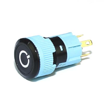 China Momentary / Power Waterproof Logo 12V Locking Lighted 5 Pin 2 Step Push Button Switch for sale