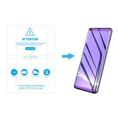 China Applicable to any model 120*180mm blue nano screen film screen protector mobile phone flexible protective film for film slitter for sale