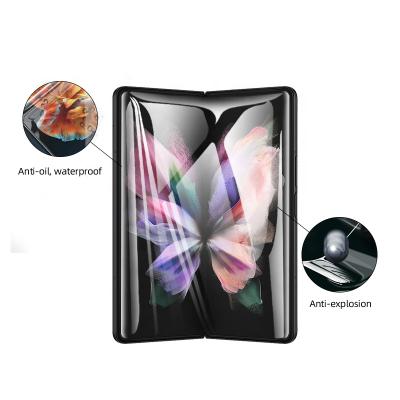 China New Products HD TPU Film Sensitive Touch Front + Full Inner Covered Soft Film + Screen Protector Hydrogel Back For Samsung Galaxy Z Fold 3 for sale