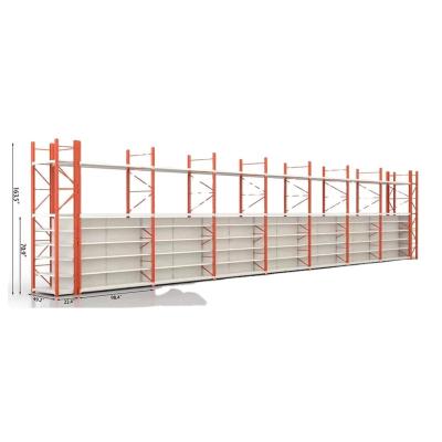 China Warehouse Double Sided Multifunctional Customized Racking With Gondola System Large Supermarket Shelves for sale