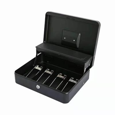 China Mental Cash Money Storage Wholesale Cash Box Drawer With Key Lock Supermarket Piggy Bank for sale