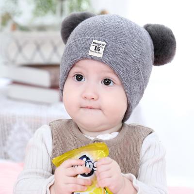 China New Design New Design Baby Winter Lovely Newborn Baby Hat Cute Striped Warm Unisex Cute Warm Candy Color for sale